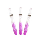 3 tiges fléchettes en nylon transparent - Violet 35mm