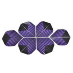plumes fléchettes traits violets