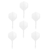 6 plumes fléchettes lot couleurs sobre - Blanc