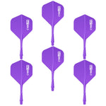6 plumes fléchettes lot couleurs sobre - Violet