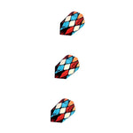 3 plumes fléchettes carré de couleurs - Carré de couleurs