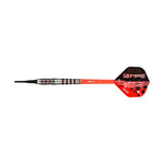 3 fléchettes entières professionnels rouge et noire