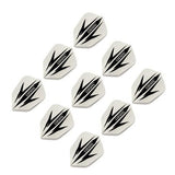 9 plumes fléchettes blanc et or - Noir 9pcs